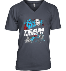 WWE The Rock Team Bring It Men's V-Neck Men's V-Neck - belovedtshirt