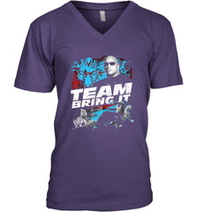 WWE The Rock Team Bring It Men's V-Neck Men's V-Neck - belovedtshirt