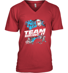 WWE The Rock Team Bring It Men's V-Neck Men's V-Neck - belovedtshirt
