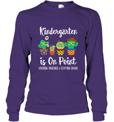 Kindergarten is on point, 1st day of school cactus teacher Long Sleeve T-Shirt Long Sleeve T-Shirt - belovedtshirt