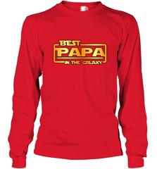 The best Papa in the galaxy Long Sleeve T-Shirt Long Sleeve T-Shirt - belovedtshirt