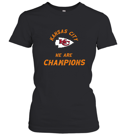 KC Kansas City Tribal Arrowhead we are Champions Women's T-Shirt Women's T-Shirt / Black / S Women's T-Shirt - belovedtshirt