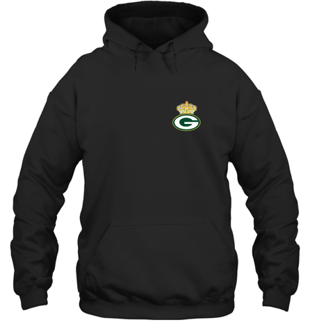 NFL Green Bay Packers Logo Champion Crown 1 Hooded Sweatshirt Hooded Sweatshirt / Black / S Hooded Sweatshirt - belovedtshirt