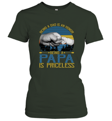 Being A Dad Is An Honor Being Papa Is Priceless Grandpa t Women's T-Shirt Apparel - belovedtshirt