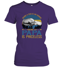 Being A Dad Is An Honor Being Papa Is Priceless Grandpa t Women's T-Shirt Apparel - belovedtshirt