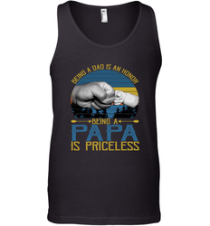 Being A Dad Is An Honor Being Papa Is Priceless Grandpa t Men's Tank Top