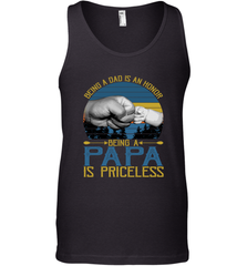 Being A Dad Is An Honor Being Papa Is Priceless Grandpa t Men's Tank Top Apparel - belovedtshirt