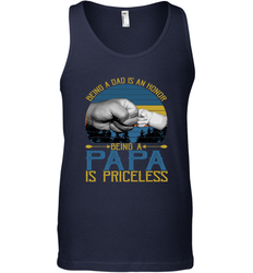 Being A Dad Is An Honor Being Papa Is Priceless Grandpa t Men's Tank Top