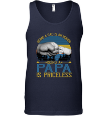 Being A Dad Is An Honor Being Papa Is Priceless Grandpa t Men's Tank Top Apparel - belovedtshirt