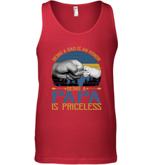 Being A Dad Is An Honor Being Papa Is Priceless Grandpa t Men's Tank Top Apparel - belovedtshirt