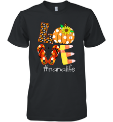 Funny Love Nanalife Pumpkin Flip Flops Nana Life Halloween Men's Premium T-Shirt Men's Premium T-Shirt - belovedtshirt