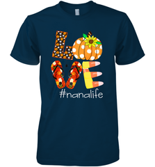 Funny Love Nanalife Pumpkin Flip Flops Nana Life Halloween Men's Premium T-Shirt Men's Premium T-Shirt - belovedtshirt