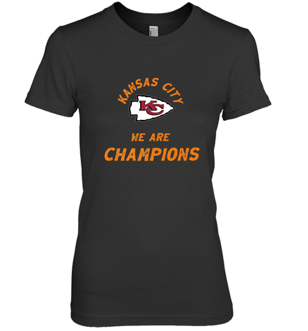 KC Kansas City Tribal Arrowhead we are Champions Women's Premium T-Shirt Women's Premium T-Shirt / Black / XS Women's Premium T-Shirt - belovedtshirt