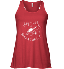 Skip A Straw Save A Turtle Shirt Save The Turtles Women's Racerback Tank Women's Racerback Tank - belovedtshirt