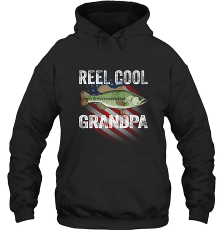 REEL COOL GRANDPA Hooded Sweatshirt Hooded Sweatshirt / Black / S Hooded Sweatshirt - belovedtshirt