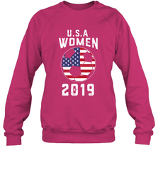 USA United States Women 2019 Soccer US Futbol Crewneck Sweatshirt Crewneck Sweatshirt - belovedtshirt
