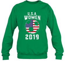 USA United States Women 2019 Soccer US Futbol Crewneck Sweatshirt Crewneck Sweatshirt - belovedtshirt