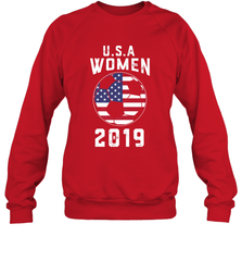USA United States Women 2019 Soccer US Futbol Crewneck Sweatshirt Crewneck Sweatshirt - belovedtshirt