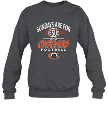 Sundays Are For Jesus and Chicago Funny Christian Football Crewneck Sweatshirt Crewneck Sweatshirt - belovedtshirt