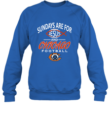 Sundays Are For Jesus and Chicago Funny Christian Football Crewneck Sweatshirt Crewneck Sweatshirt - belovedtshirt
