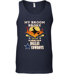 Broom Broke So I Became A fan of Dallas Cowboys  NFL Halloween Costume Men's Tank Top Men's Tank Top - belovedtshirt