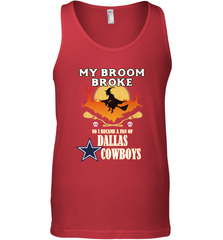 Broom Broke So I Became A fan of Dallas Cowboys  NFL Halloween Costume Men's Tank Top Men's Tank Top - belovedtshirt