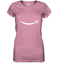 Smile Shirt  White Logo Women's V-Neck T-Shirt Women's V-Neck T-Shirt - belovedtshirt