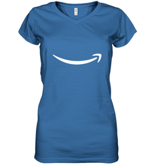 Smile Shirt  White Logo Women's V-Neck T-Shirt Women's V-Neck T-Shirt - belovedtshirt