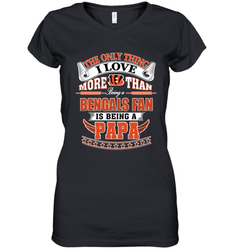 NFL The Only Thing I Love More Than Being A Cincinnati Bengals Fan Is Being A Papa Football Women's V-Neck T-Shirt