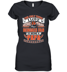 NFL The Only Thing I Love More Than Being A Cincinnati Bengals Fan Is Being A Papa Football Women's V-Neck T-Shirt Women's V-Neck T-Shirt - belovedtshirt
