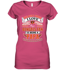 NFL The Only Thing I Love More Than Being A Cincinnati Bengals Fan Is Being A Papa Football Women's V-Neck T-Shirt Women's V-Neck T-Shirt - belovedtshirt
