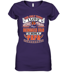 NFL The Only Thing I Love More Than Being A Cincinnati Bengals Fan Is Being A Papa Football Women's V-Neck T-Shirt Women's V-Neck T-Shirt - belovedtshirt