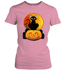 Happy Halloween Spooky Pumpkins Black Cat For Women Women's T-Shirt Women's T-Shirt - belovedtshirt