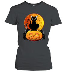 Happy Halloween Spooky Pumpkins Black Cat For Women Women's T-Shirt Women's T-Shirt - belovedtshirt