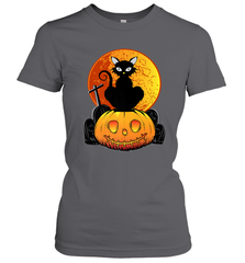 Happy Halloween Spooky Pumpkins Black Cat For Women Women's T-Shirt Women's T-Shirt - belovedtshirt