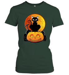 Happy Halloween Spooky Pumpkins Black Cat For Women Women's T-Shirt Women's T-Shirt - belovedtshirt