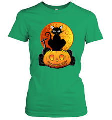 Happy Halloween Spooky Pumpkins Black Cat For Women Women's T-Shirt Women's T-Shirt - belovedtshirt