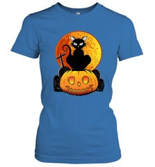 Happy Halloween Spooky Pumpkins Black Cat For Women Women's T-Shirt Women's T-Shirt - belovedtshirt