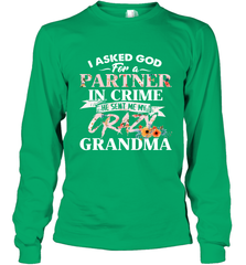 Crazy Grandma design Long Sleeve T-Shirt Long Sleeve T-Shirt - belovedtshirt