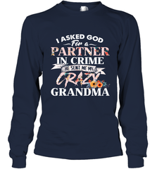Crazy Grandma design Long Sleeve T-Shirt Long Sleeve T-Shirt - belovedtshirt