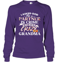 Crazy Grandma design Long Sleeve T-Shirt Long Sleeve T-Shirt - belovedtshirt