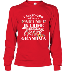 Crazy Grandma design Long Sleeve T-Shirt Long Sleeve T-Shirt - belovedtshirt