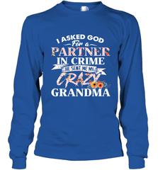 Crazy Grandma design Long Sleeve T-Shirt Long Sleeve T-Shirt - belovedtshirt