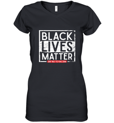 Say Black Lives Matter and No To Racism Human Rights Slogan Women's V-Neck T-Shirt Women's V-Neck T-Shirt - belovedtshirt