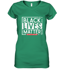 Say Black Lives Matter and No To Racism Human Rights Slogan Women's V-Neck T-Shirt Women's V-Neck T-Shirt - belovedtshirt