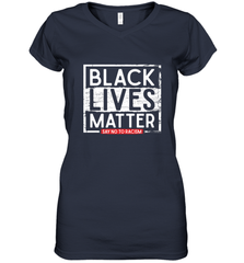 Say Black Lives Matter and No To Racism Human Rights Slogan Women's V-Neck T-Shirt Women's V-Neck T-Shirt - belovedtshirt