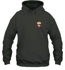 NFL San Francisco 49ers Logo Champion Crorwn Hooded Sweatshirt Hooded Sweatshirt - belovedtshirt