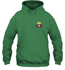 NFL San Francisco 49ers Logo Champion Crorwn Hooded Sweatshirt Hooded Sweatshirt - belovedtshirt