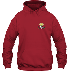 NFL San Francisco 49ers Logo Champion Crorwn Hooded Sweatshirt Hooded Sweatshirt - belovedtshirt