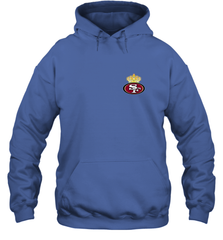 NFL San Francisco 49ers Logo Champion Crorwn Hooded Sweatshirt Hooded Sweatshirt - belovedtshirt